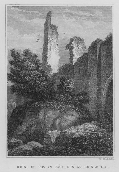 Ruinas del castillo de Roslyn, cerca de Edimburgo de Thomas Hosmer Shepherd
