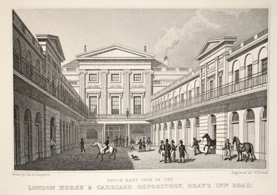 Vista SE del Depósito de Caballos y Carruajes de Londres, Gray