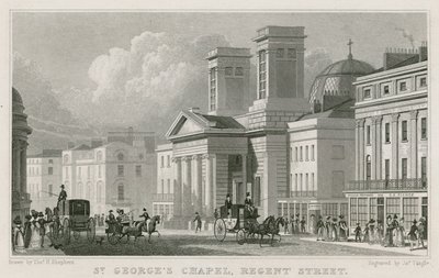 Capilla de San Jorge, Regent Street, Londres de Thomas Hosmer Shepherd