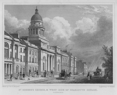 Iglesia de San Jorge y Lado Oeste de Charlotte Square, Edimburgo de Thomas Hosmer Shepherd