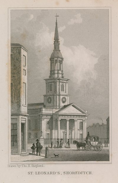 San Leonardo, Shoreditch de Thomas Hosmer Shepherd