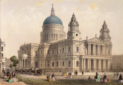 Catedral de San Pablo desde el noroeste de Thomas Hosmer Shepherd