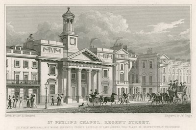 Capilla de San Felipe, Regent Street, Londres de Thomas Hosmer Shepherd