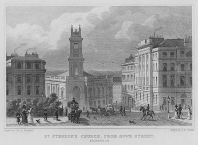 Iglesia de San Esteban, desde Howe Street, Edimburgo de Thomas Hosmer Shepherd