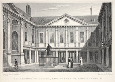 Hospital de San Tomás y Estatua del Rey Eduardo VI, de 
