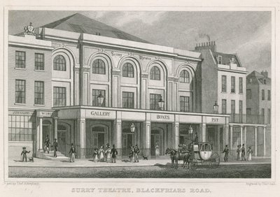 Teatro de Surrey, Blackfriars Road, Londres de Thomas Hosmer Shepherd