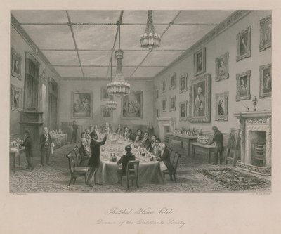 Club de la Casa de Paja, cena de la Sociedad Dilettante de Thomas Hosmer Shepherd