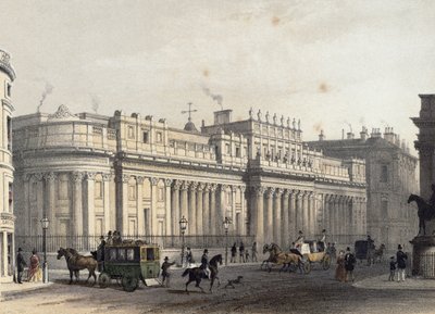 El Banco de Inglaterra, grabado por Louis-Jules Arnout, publicado 1854 de Thomas Hosmer Shepherd