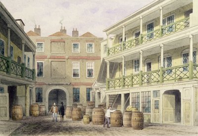 La Posada de la Campana, Calle Aldersgate, 1851 de Thomas Hosmer Shepherd
