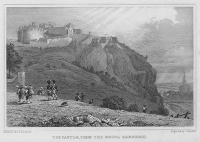 El castillo, desde el Mound, Edimburgo (grabado) de Thomas Hosmer Shepherd