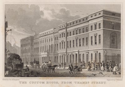 La Aduana, desde Thames Street de Thomas Hosmer Shepherd