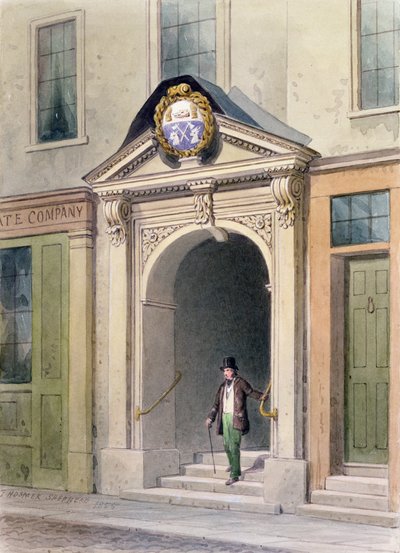 La entrada al Salón de Carniceros, 1855 de Thomas Hosmer Shepherd