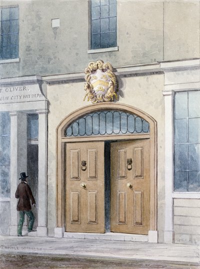 La entrada al Salón de los Fabricantes de Coches, 1854 de Thomas Hosmer Shepherd
