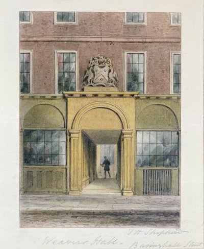 La Entrada al Salón de Tejedores, 1854 de Thomas Hosmer Shepherd