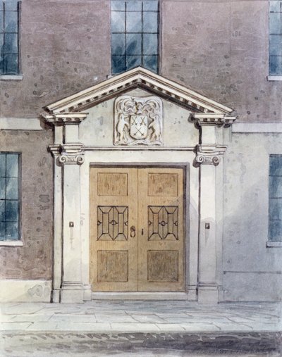La entrada al antiguo salón de los cuchilleros, 1850 de Thomas Hosmer Shepherd