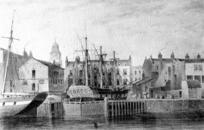 El Muelle de Armas en Wapping, 1850 de Thomas Hosmer Shepherd