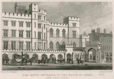 La entrada del rey a la Cámara de los Lores, Westminster, Londres de Thomas Hosmer Shepherd