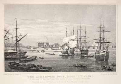 El muelle de Limehouse, canal de Regent, de 