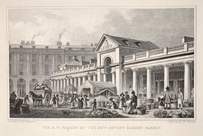 La fachada noroeste del nuevo mercado de Covent Garden, de 