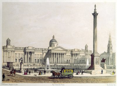 La Galería Nacional con la Columna de Nelson de Thomas Hosmer Shepherd