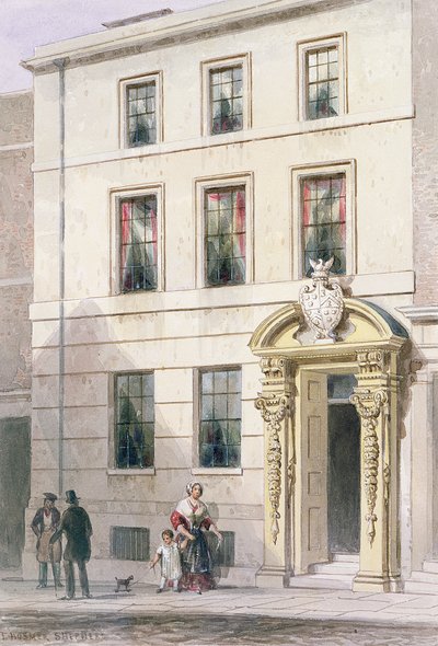 La nueva fachada de Painter Stainers Hall, 1850 de Thomas Hosmer Shepherd