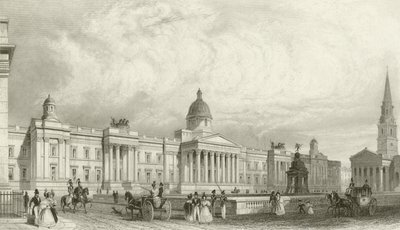 La Nueva Galería Nacional, Trafalgar Square, Londres de Thomas Hosmer Shepherd