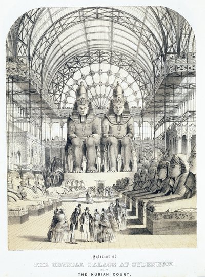 El tribunal nubio en el Palacio de Cristal en Sydenham, c.1851-1855 de Thomas Hosmer Shepherd