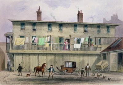 The Old Vine Inn, Aldersgate Street, 1855 de Thomas Hosmer Shepherd