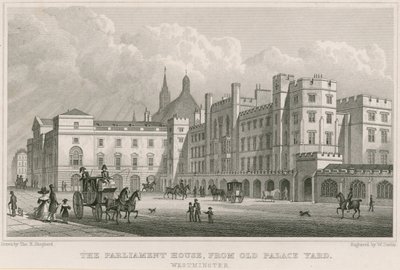 La casa del Parlamento desde el Old Palace Yard, Westminster, Londres de Thomas Hosmer Shepherd