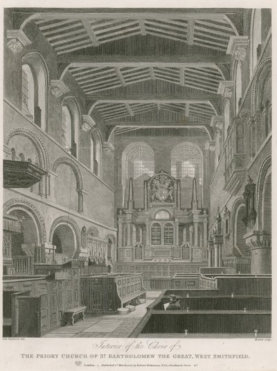 La iglesia prioral de San Bartolomé el Grande, West Smithfield de Thomas Hosmer Shepherd