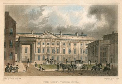 La Real Casa de la Moneda, Tower Hill, Londres de Thomas Hosmer Shepherd