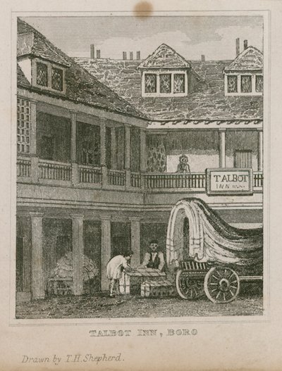 La Taberna Tabard, Southwark de Thomas Hosmer Shepherd