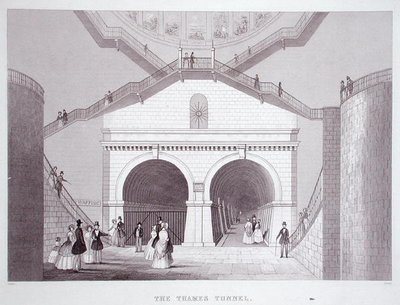 El Túnel del Támesis, c.1851-55 de Thomas Hosmer Shepherd