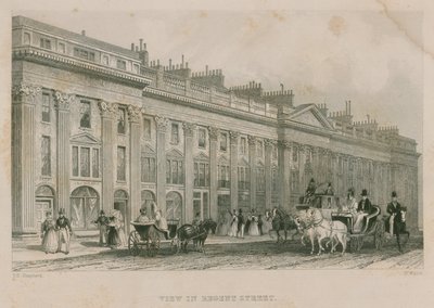 Vista de Regent Street, Londres, lado oeste de Thomas Hosmer Shepherd