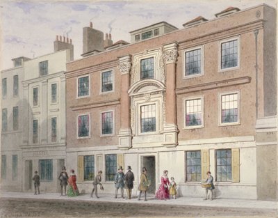Vista de una Mansión en Great Winchester Street, Ciudad de Londres, 1841 de Thomas Hosmer Shepherd