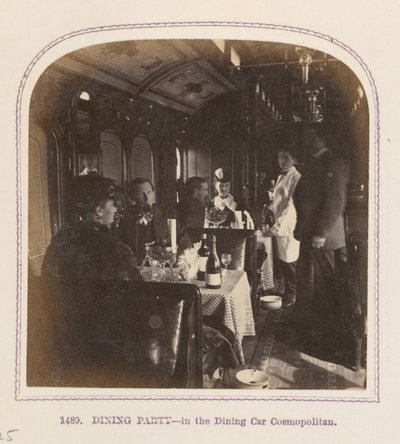 Fiesta en el vagón restaurante Cosmopolitan de Thomas Houseworth