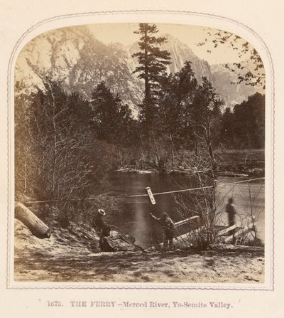 El transbordador - Río Merced, Valle de Yo-Semite de Thomas Houseworth