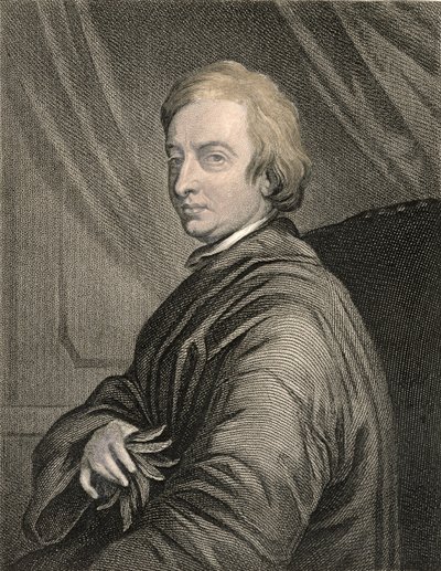 Retrato de John Dryden (1631-1700) grabado por Charles Edward Wagstaff (n.1808) pub. por William Mackenzie de Thomas Hudson