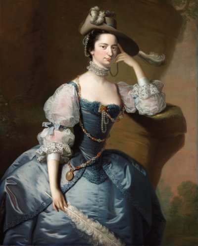 Retrato de Margaret, Lady Oxenden, c. 1755 de Thomas Hudson