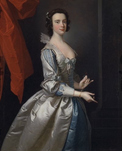 Retrato de mujer, probablemente Elizabeth Aislabie, de Studley Royal, Yorkshire de Thomas Hudson