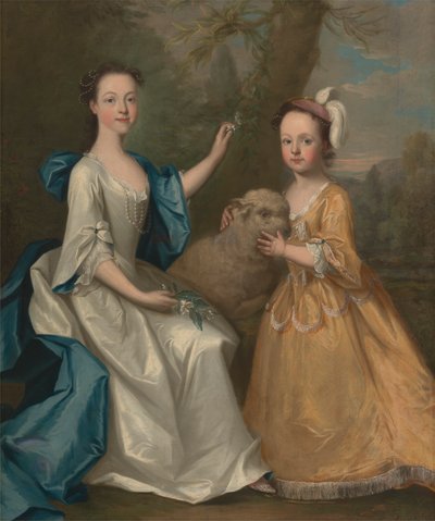 Mujeres jóvenes con un cordero de Thomas Hudson