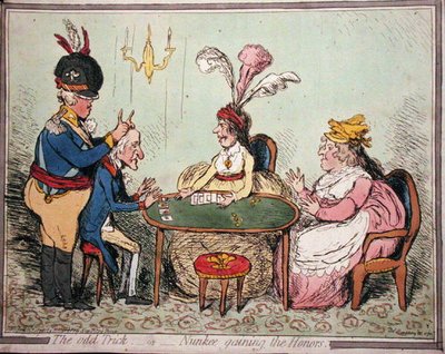 El truco raro, o Nunkee ganando los honores, publicada por Hannah Humphrey en 1796 de Thomas Humphrey