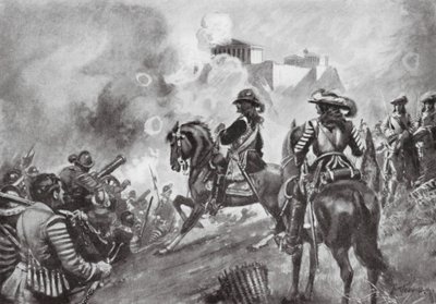 Francesco Morosini bombardea el Partenón de Thomas Hutchison Peddie