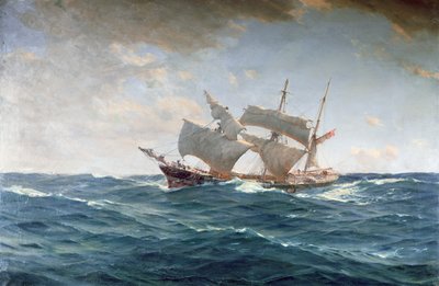 El pato cojo (óleo sobre lienzo) de Thomas J. Somerscales