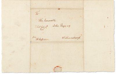 Carta autógrafa a John Page, Filadelfia, 30 de julio de 1776 de Thomas Jefferson