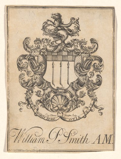 Ex libris de William P. Smith de Thomas Johnston