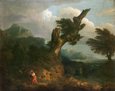 Una tormenta - Próspero, Miranda y Calibán espían el naufragio de Thomas Jones