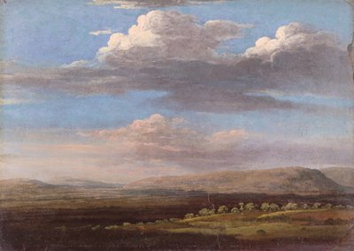 A View in Radnorshire (óleo sobre papel) de Thomas Jones