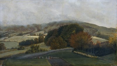 Carneddau Mountains from Pencerrig, c.1776 (óleo sobre papel y lienzo) de Thomas Jones