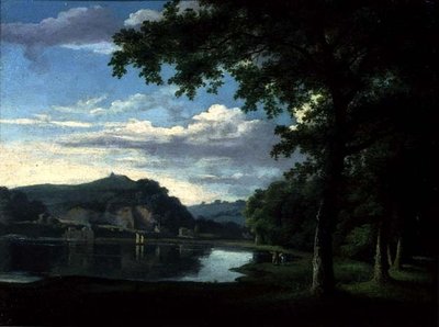 Paisaje con Vista en el Río Wye, c.1772 de Thomas Jones
